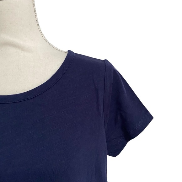 Boden Navy Gray Colorblock Cotton T-Shirt Dress Size 8R Casual Minimalist - Picture 2 of 11